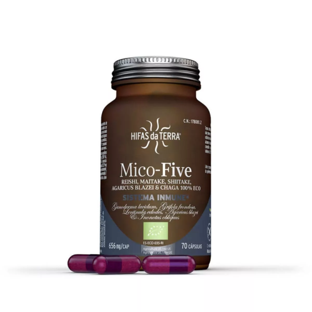 Mico Five con Chaga HDT – 70 Cápsulas Veganas