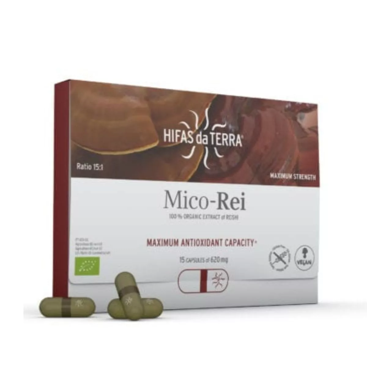 Mico Rei -Reishi- HDT – 70 Cápsulas Veganas