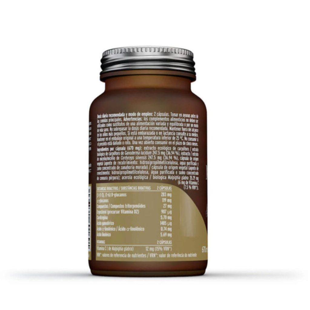 Mico Vir -Reishi y Cordyceps- HDT - 70 Cápsulas Veganas detalle 3