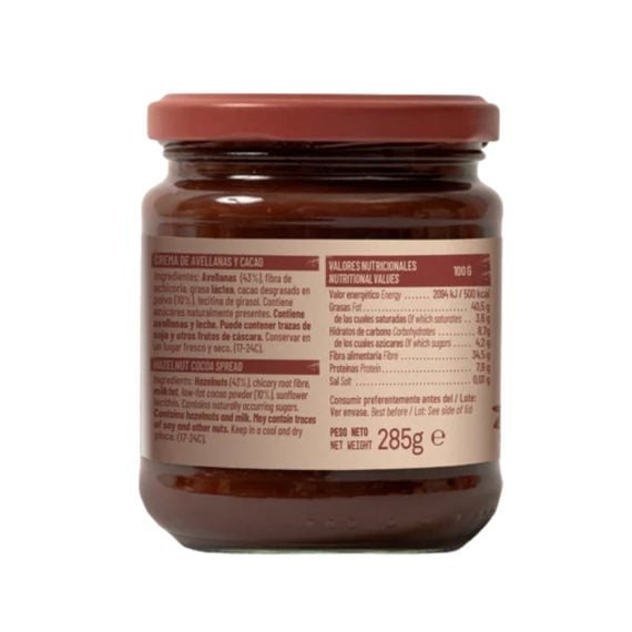 Crema de Cacao y Avellanas 285g