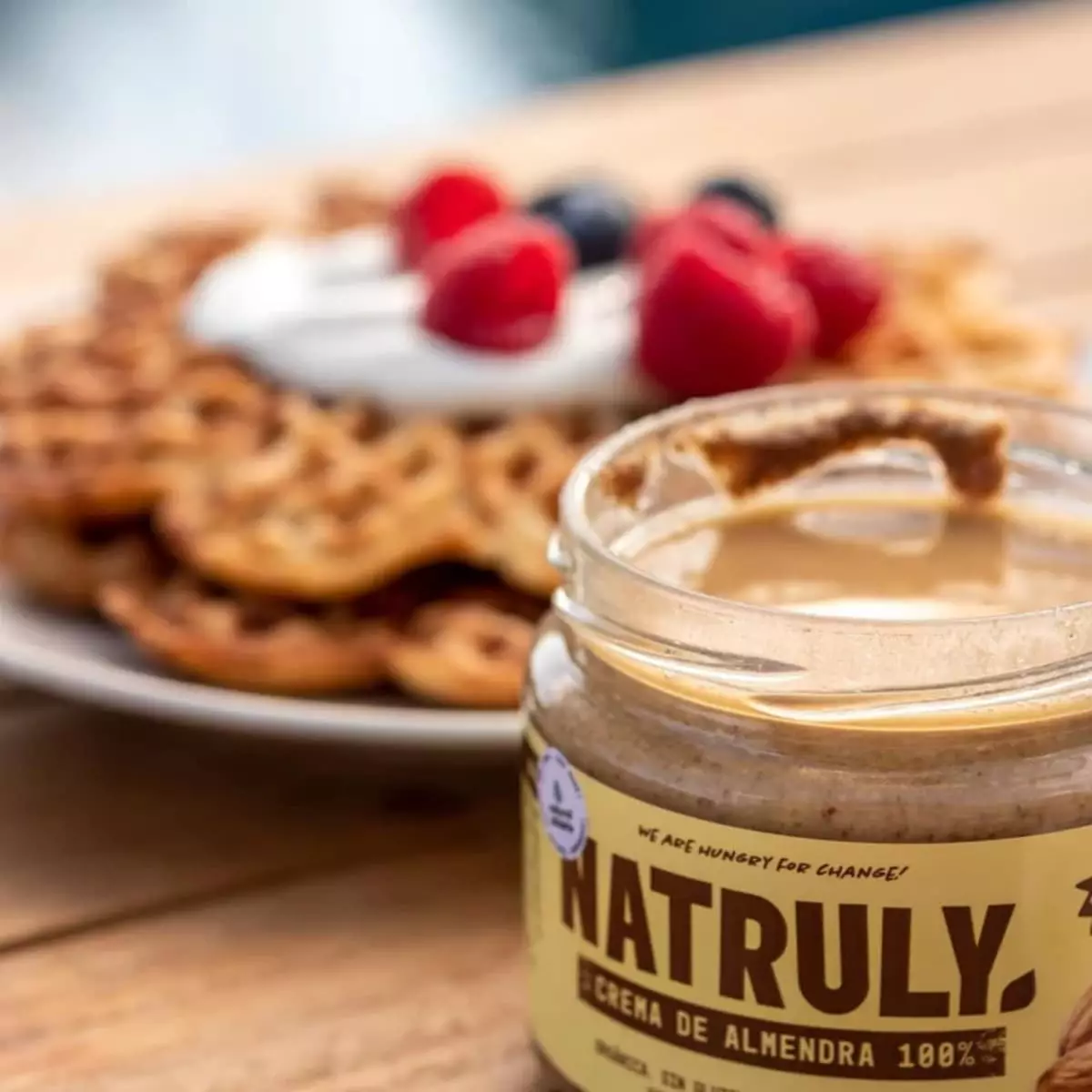 Gofres con Crema de Almendra