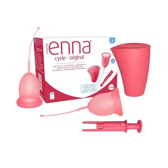 Copa Menstrual S – Kit 2ud con Caja Esterilizadora y Aplicador — Enna Cycle