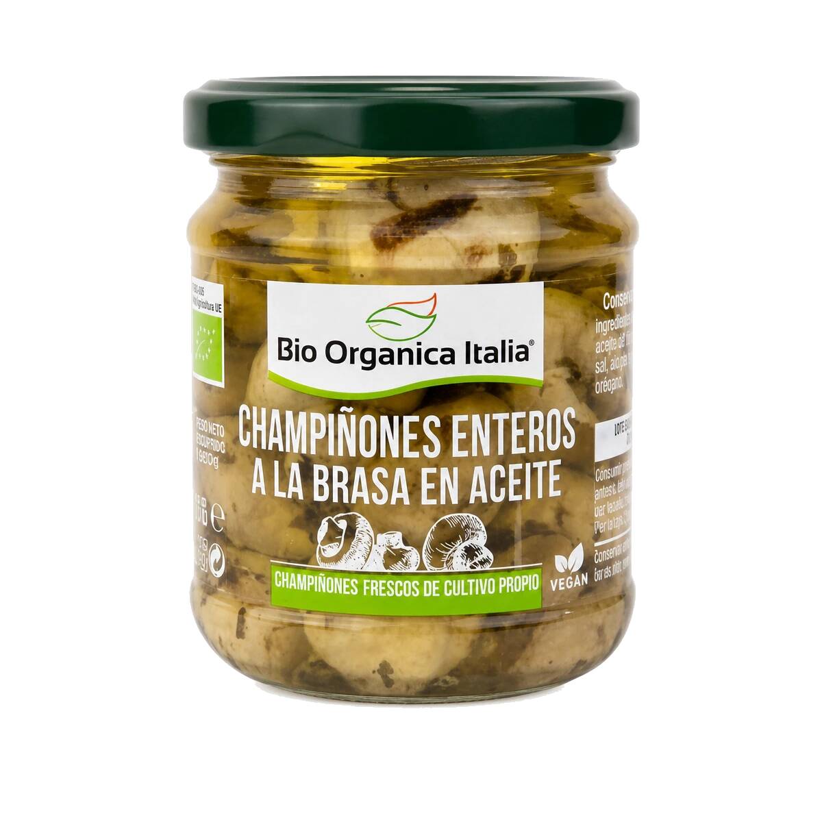 Champiñones a la Brasa en aceite 190 g — Bio Organica Italia