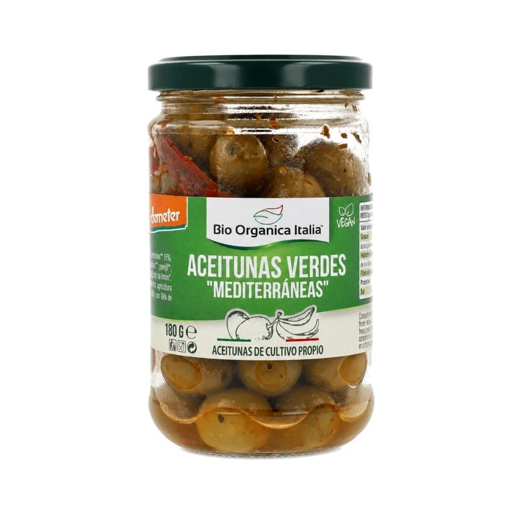Aceitunas Verdes Mediterraneas 180g — Bio Organica Italia