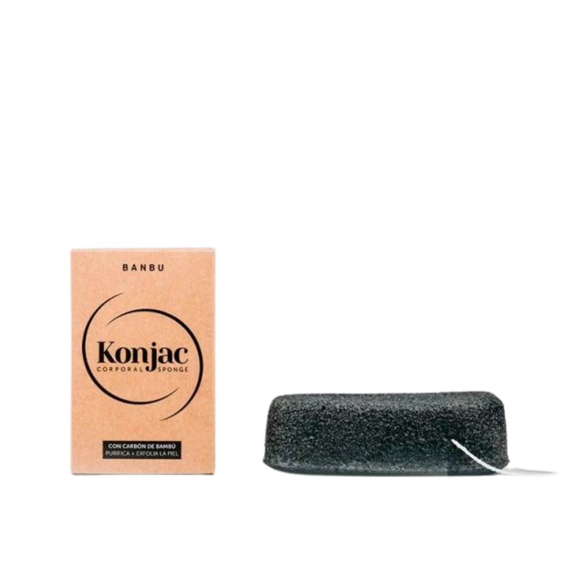 Esponja Corporal de Konjac Exfoliante Negra 5 g