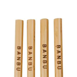 Set Pajitas de Bambú con Limpiador 4 uds