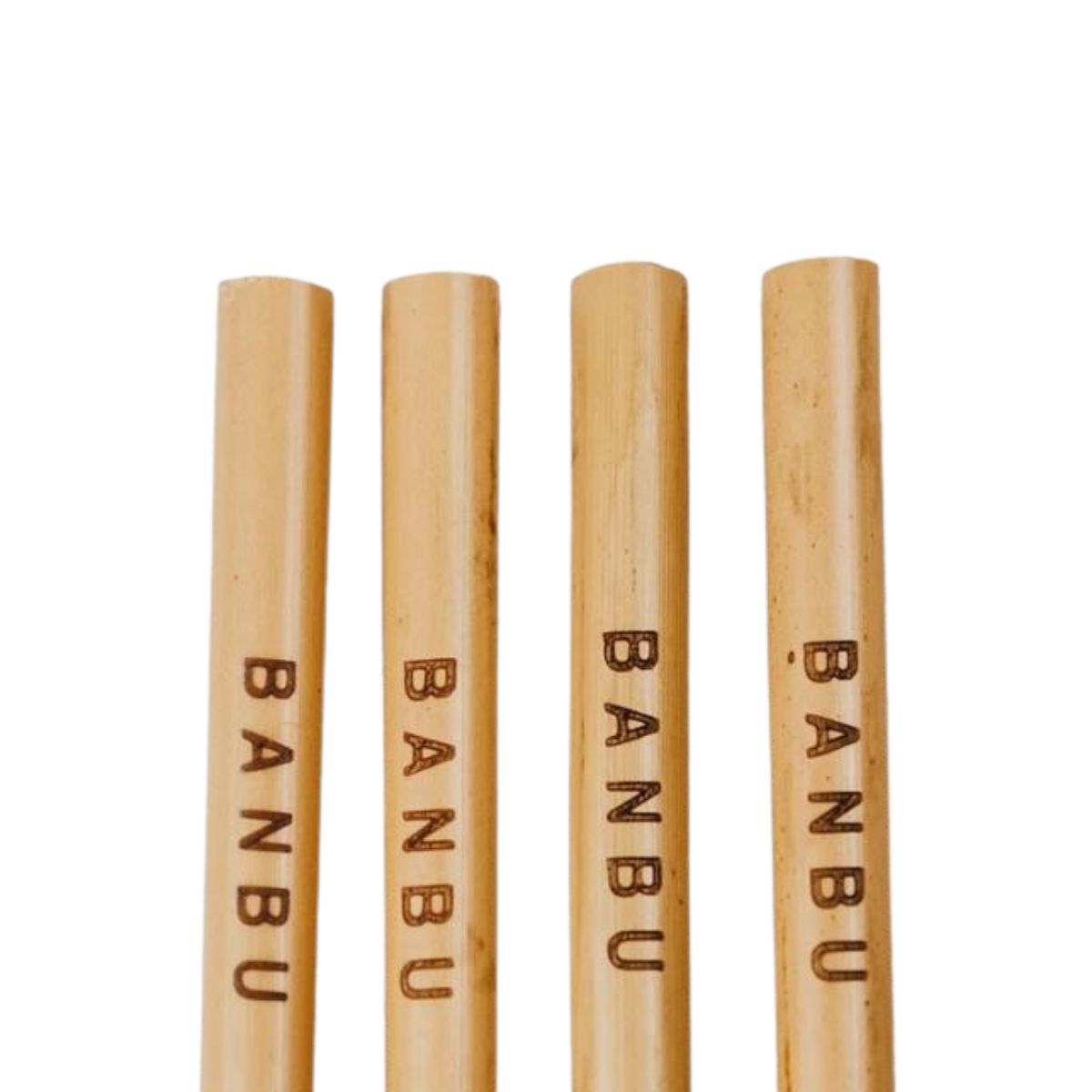 Set Pajitas de Bambú con Limpiador 4 uds