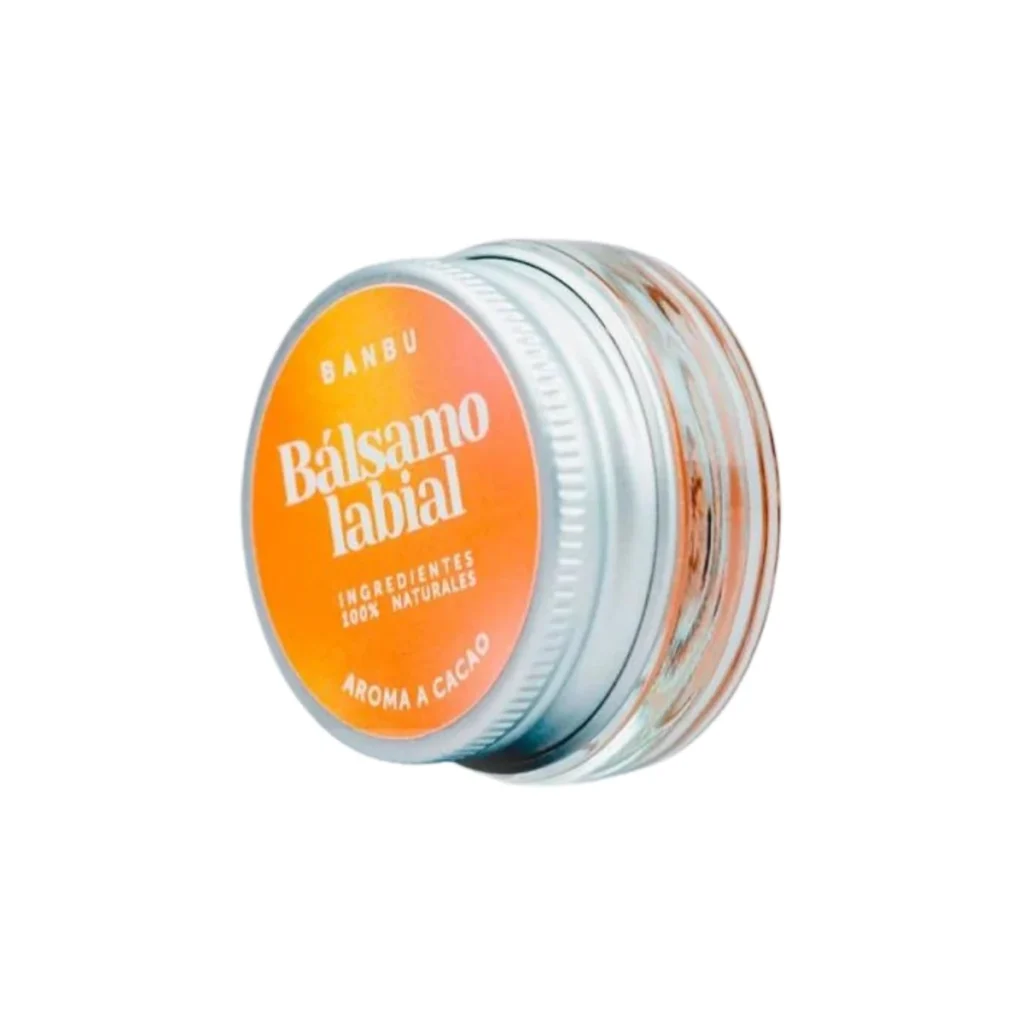 balsamo labial vegano aroma chocolate banbu en lata de aluminio 5 ml