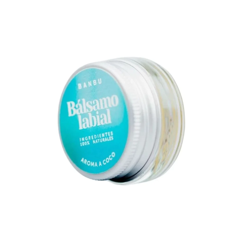 balsamo labial vegano aroma coco banbu en lata de aluminio 5 ml