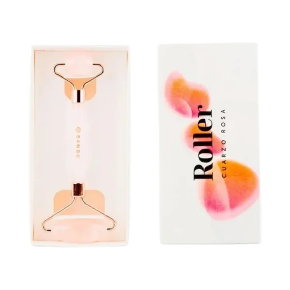 Jade Roller Facial de Cuarzo Rosa Rojeces