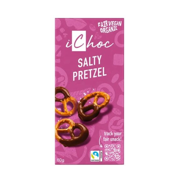 Salty Pretzel Trozos de Pretzel Chocolate 80g BIO