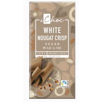 WHITE NOUGAT CRISP praline-avell chocolate 80g B**