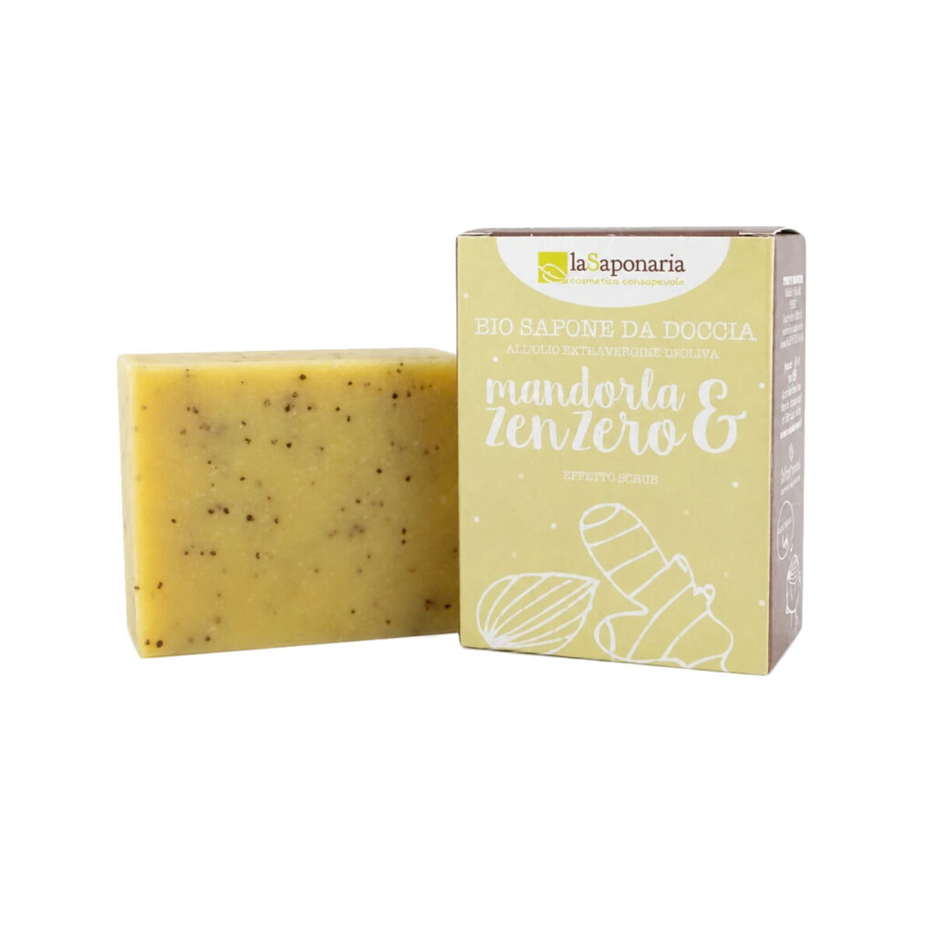 Jabón en Pastilla Almendra y Jengibre 100g.