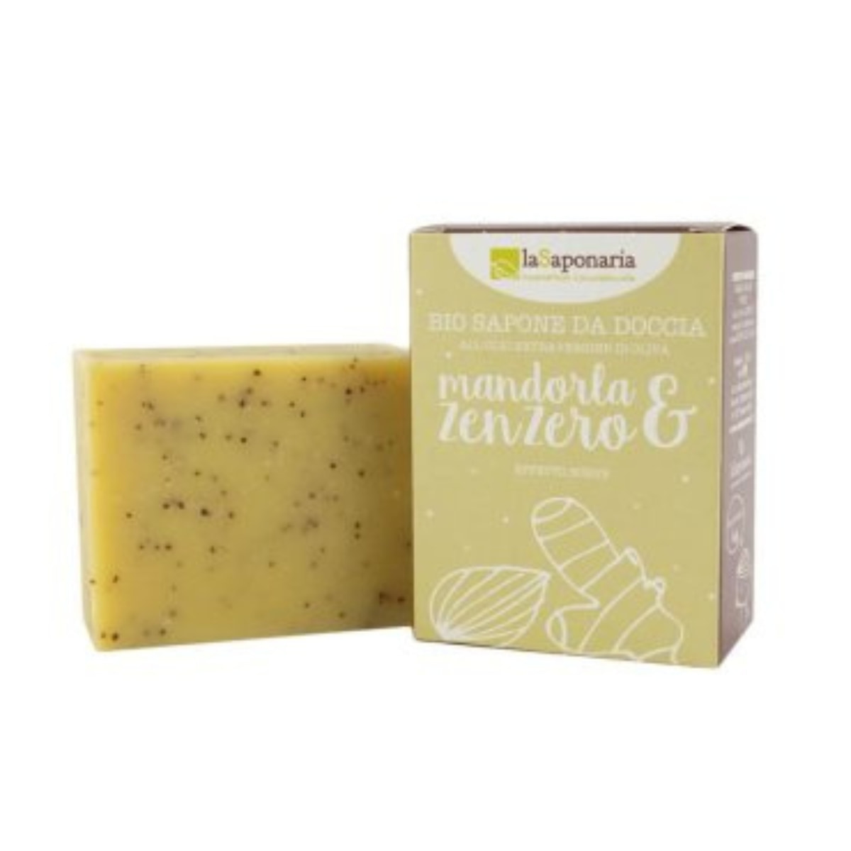 JABON EN PASTILLA almendra y jengibre 100gr.
