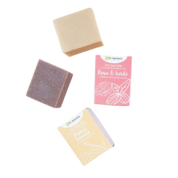 Jabón en Pastilla miel y lavanda 100g