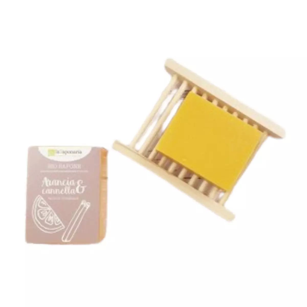JABON EN PASTILLA naranja y canela 100gr.