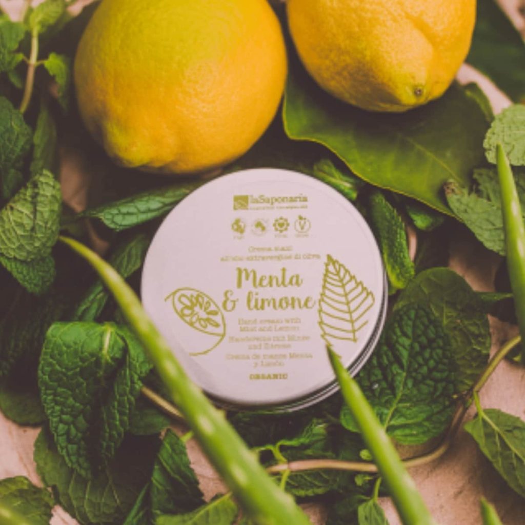 CREMA DE MANOS menta y limon 60ml.