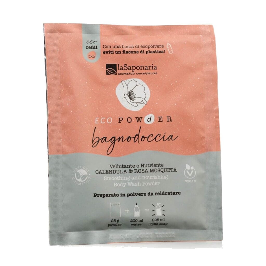 Gel de Ducha Caléndula y Rosa Mosqueta en polvo 25 g — La Saponaria