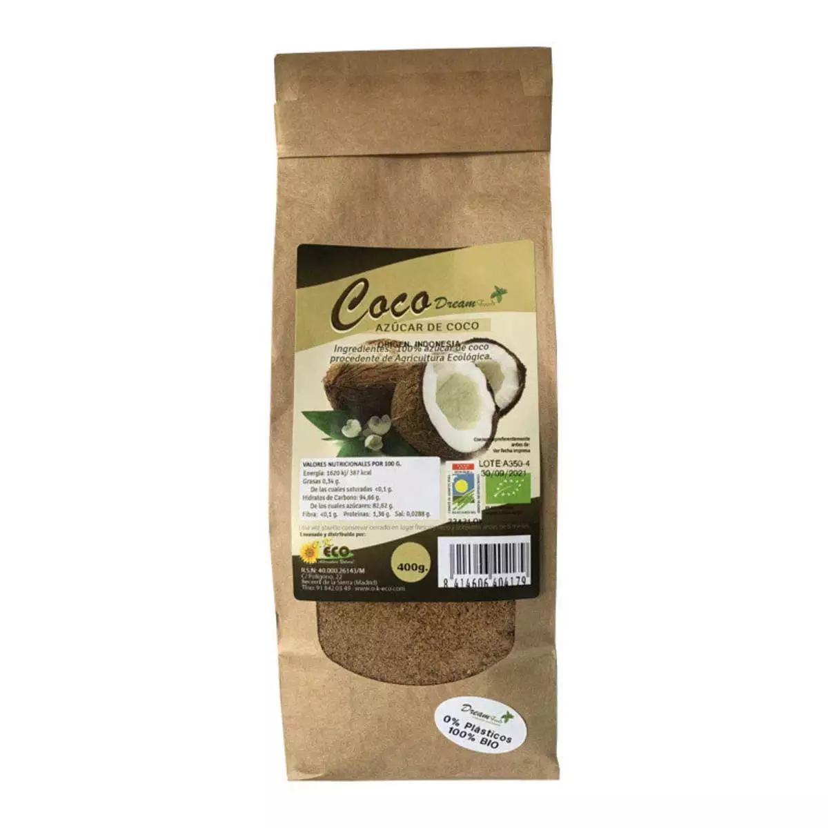 Azúcar de Coco 400 g BIO