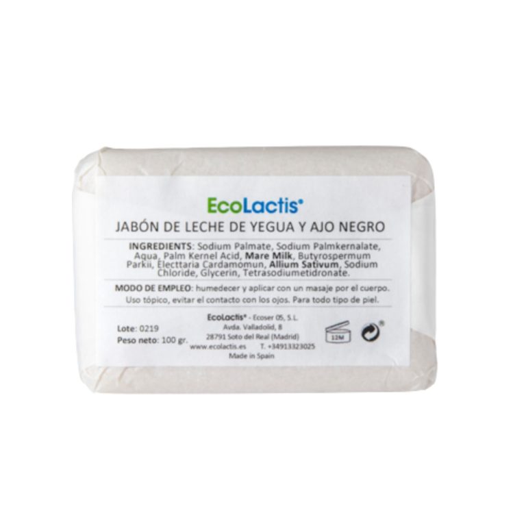 Jabon de Leche de Yegua y Ajo Negro 100 g
