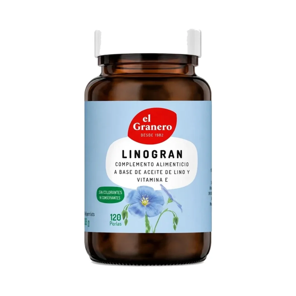 bote de linogran aceite de lino 120 perlas el granero