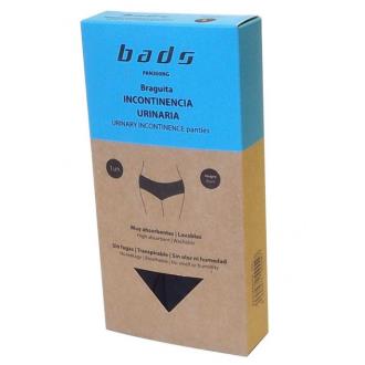 BRAGUITA INCONTINENCIA URINARIA negra talla XL.