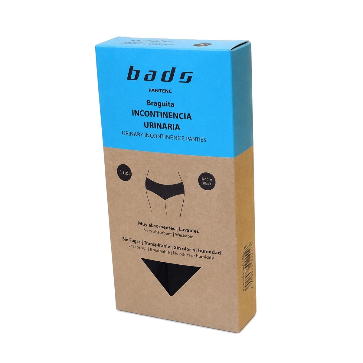 Braguita Incontinencia Urinaria Negra L — Bads