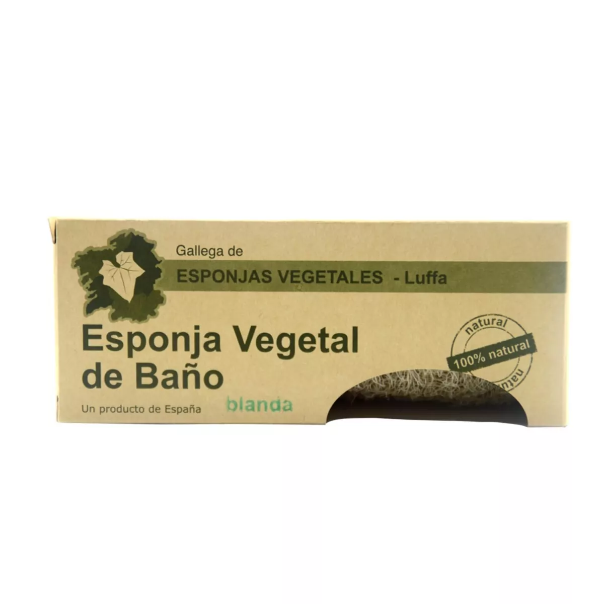 Esponja vegetal de luffa blanda caja