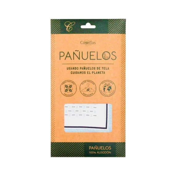 Pañuelo de Tela de Algodón Grande - Pack de 3 - Rayas Azules