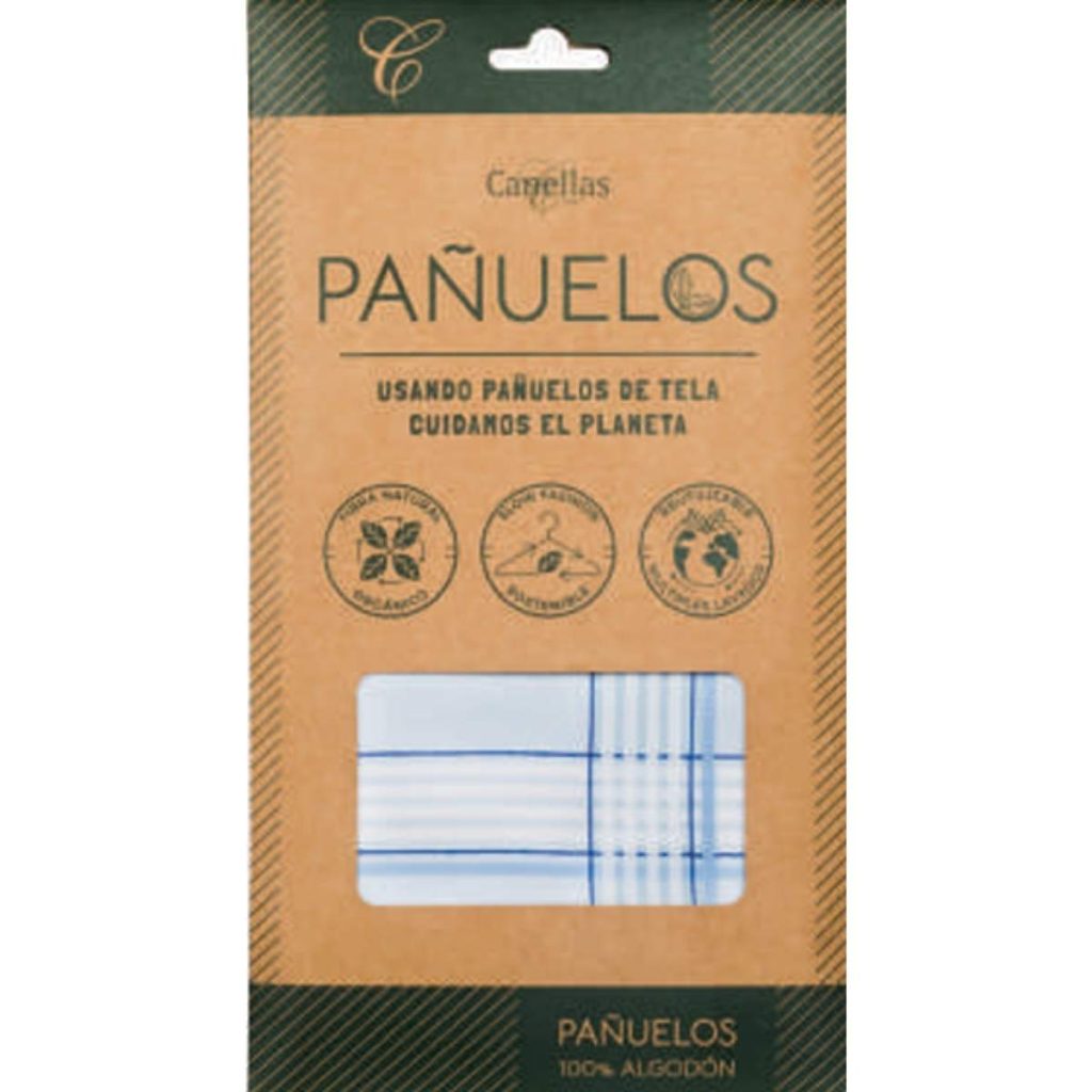 Pack de 3 pañuelos de tela para hombres con estampado Motivos Azules