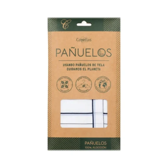 Pañuelo de Tela de Algodón Grande - Pack de 3 - Liso