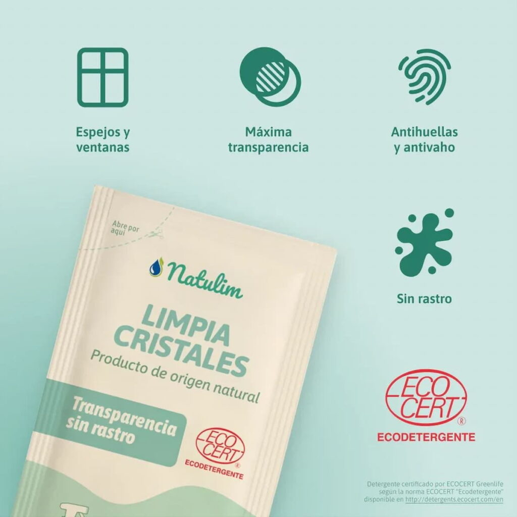 Detalles Guía Limpiacristales en Polvo de Natulim