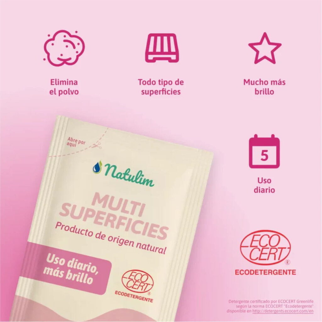 Detalles Limpiador Multisuperficies en Polvo de Natulim guía