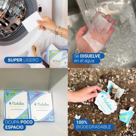 Natulim Detergente Ecológico en Tiras para Lavadora – 40 lavados