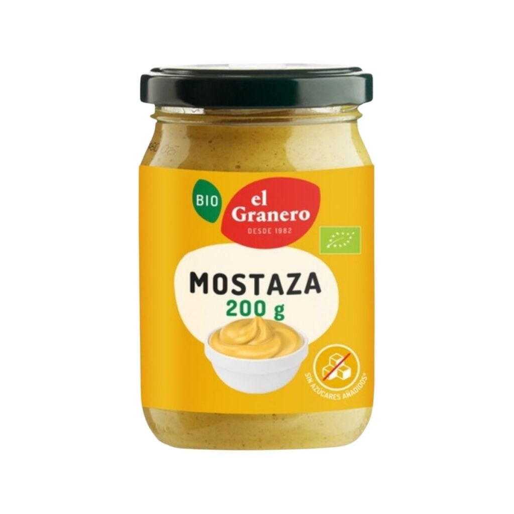 mostaza vegana y sin azúcar 200 g BIO el granero