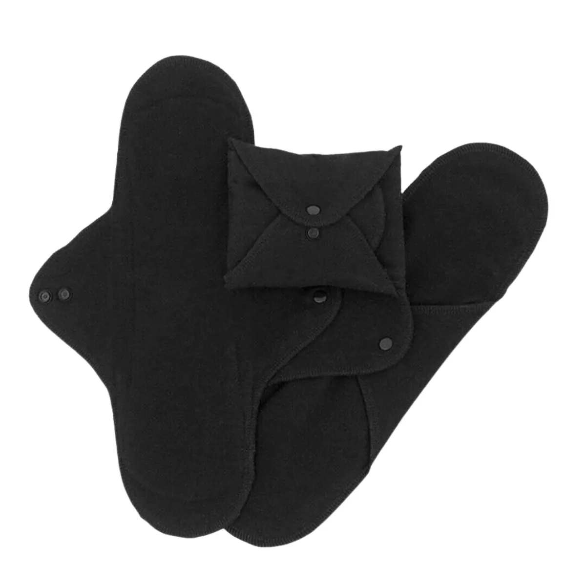 Pack de 3 Compresas de Tela de Noche Negro cerrada
