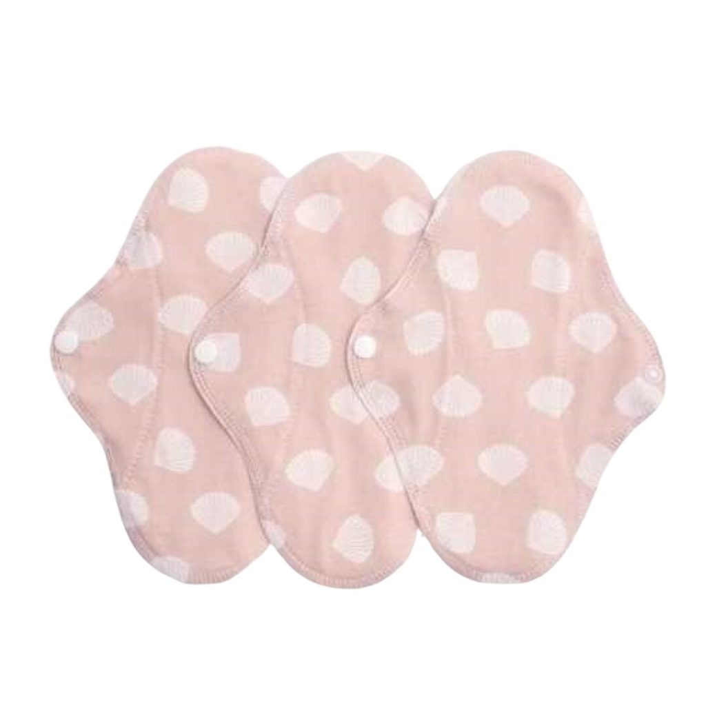 Salvaslip de tela con estampado Conchas pack de 3