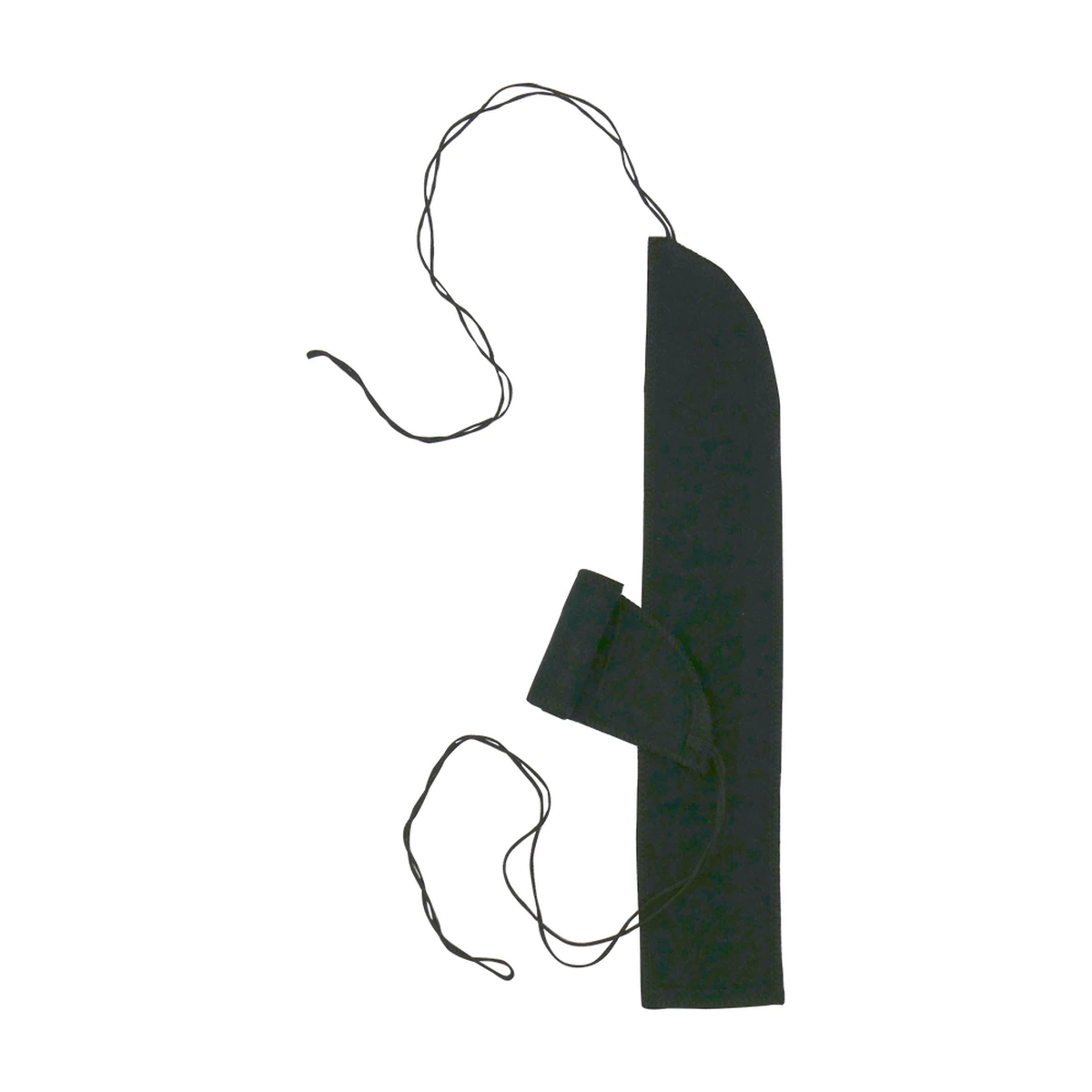 tampon reutilizable de algodon organico para flujo abundante en color negro desplegado con su cordon