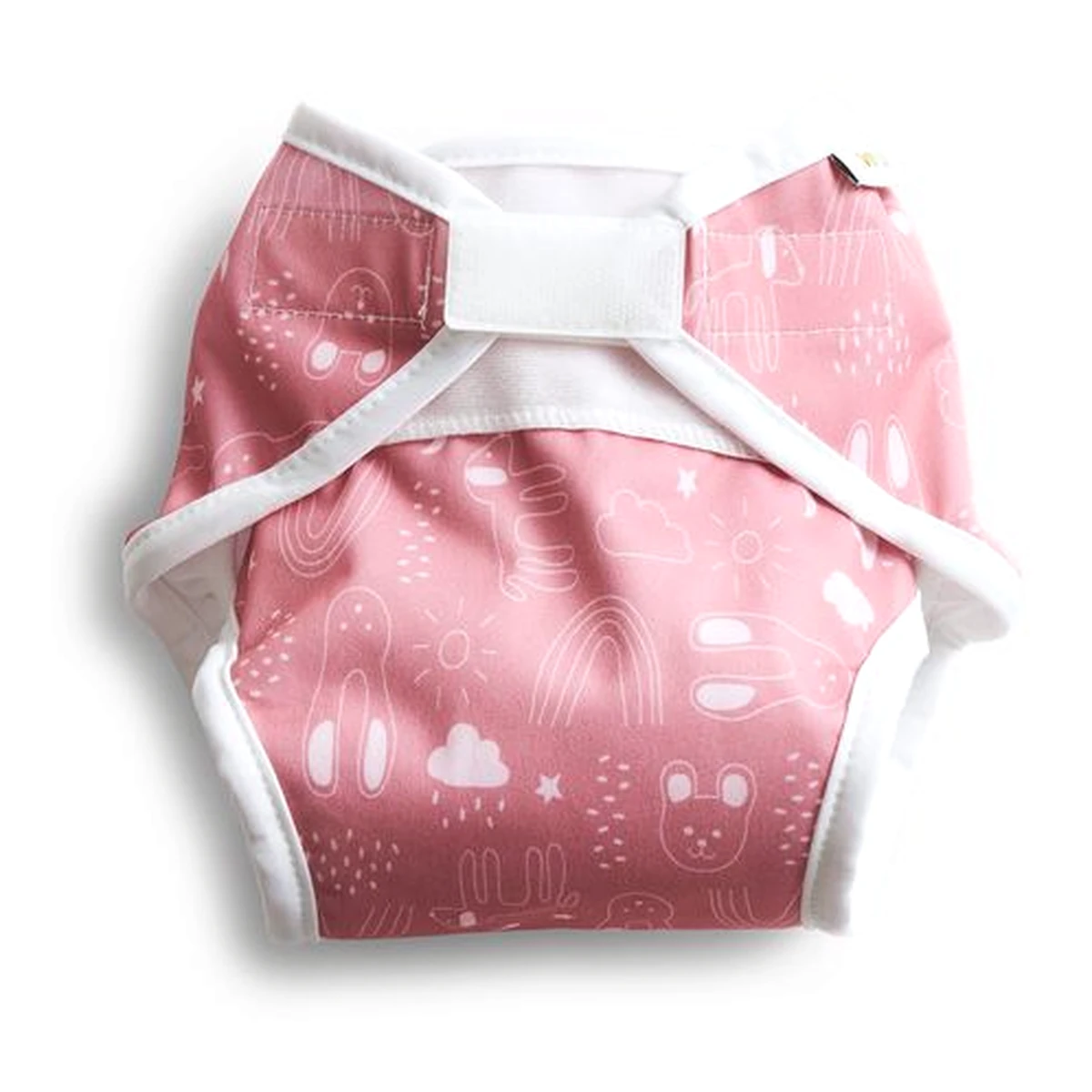 cubrepanal de tela impermeable talla s con estampado de animales en rosa