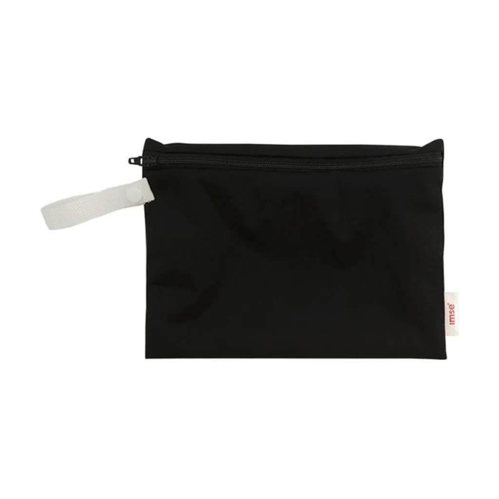neceser impermeable negro con cremallera imse vimse 20x15 cm