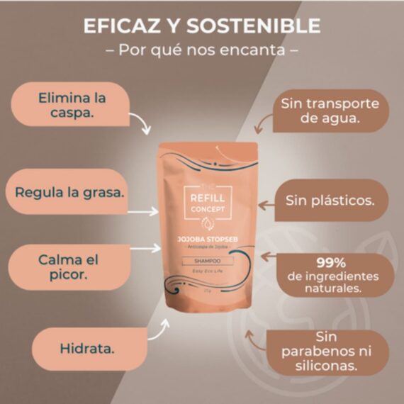 Champú Natural en Polvo Soluble en Agua – Calmante y Anticaspa