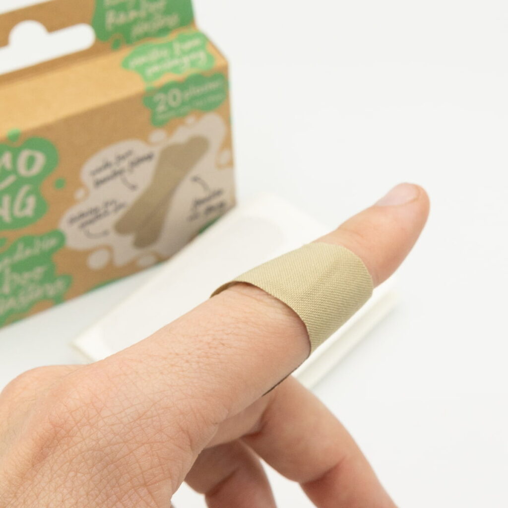 Uso tiritas biodegradables