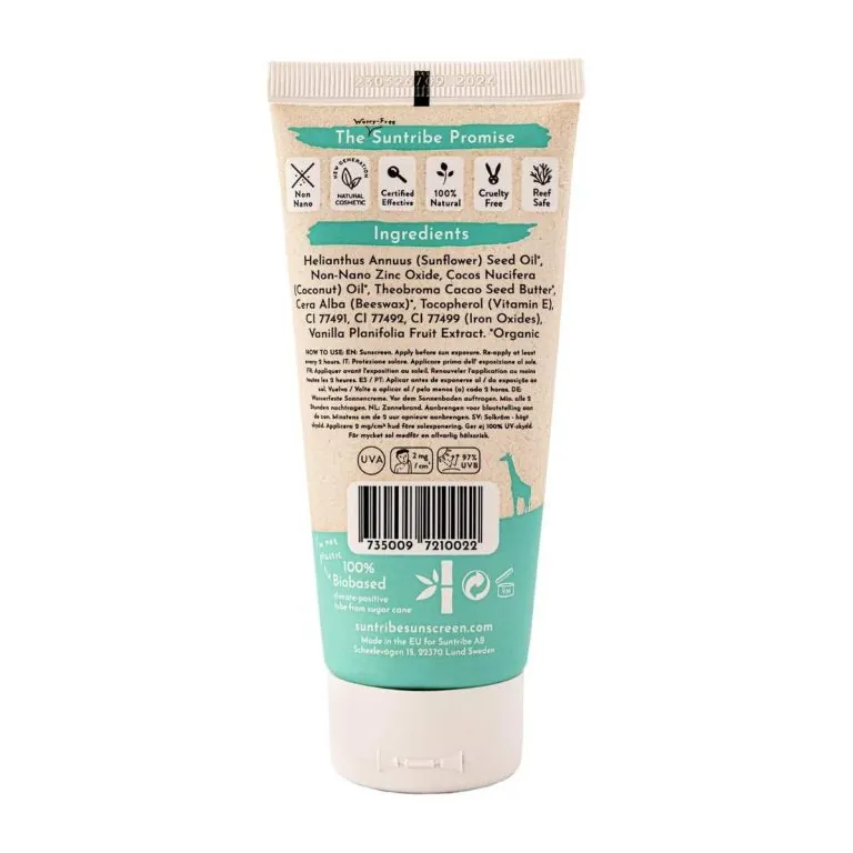 Crema Solar Mineral Ecológica Uso Diario Etiqueta Suntribe