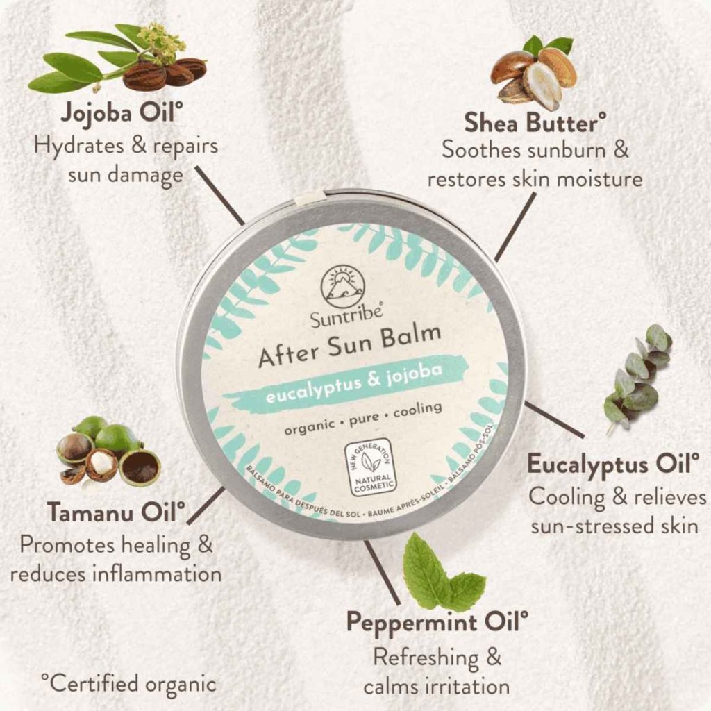 Ingredientes Bálsamo After Sun Ecológico Eucalipto y Jojoba Suntribe