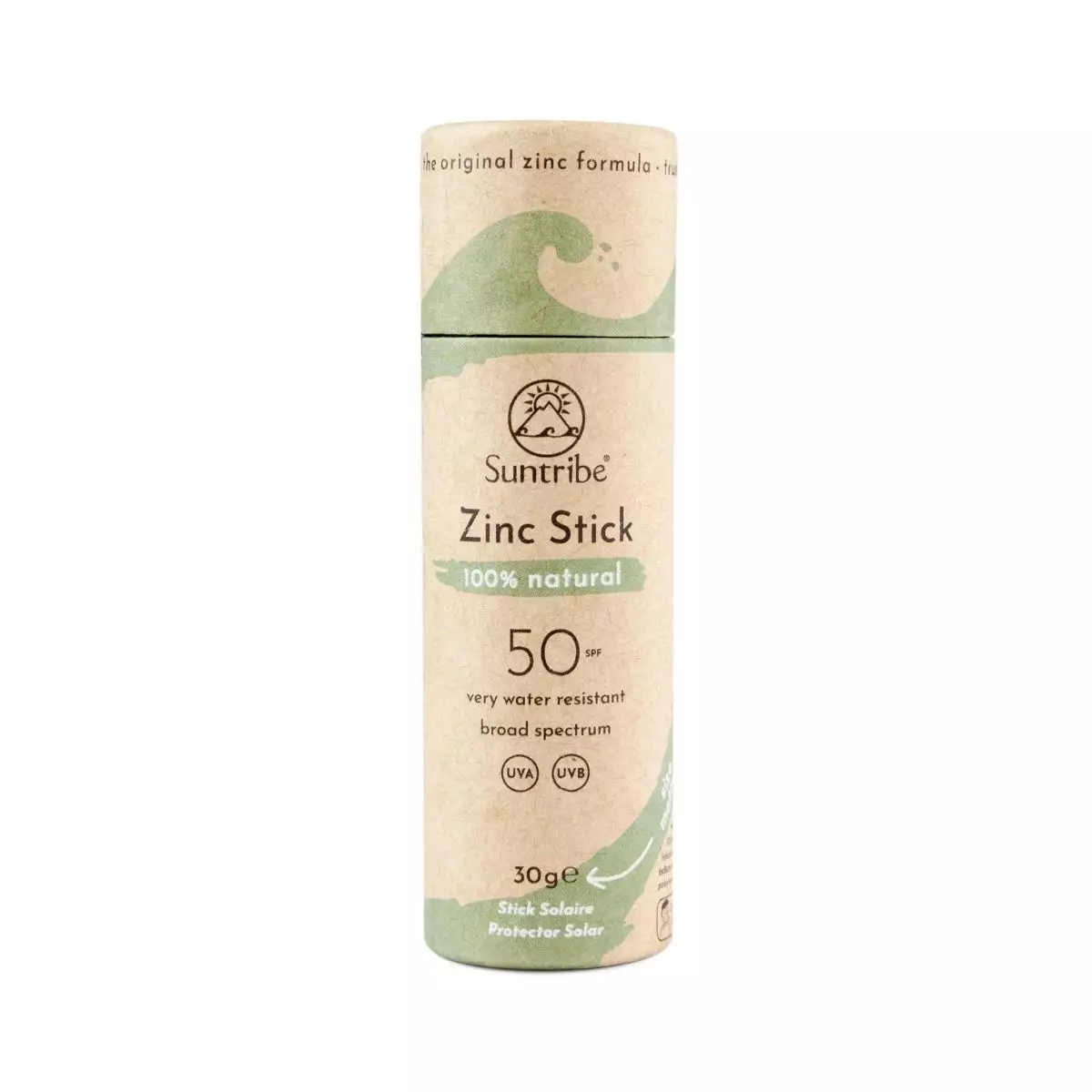 Protector Solar Mineral Stick SPF50 Verde Suntribe