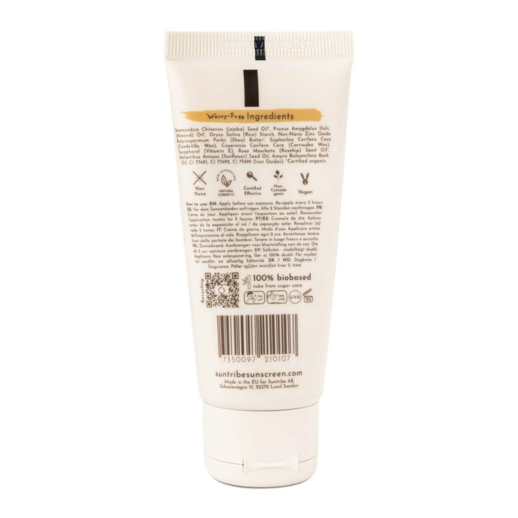 Etiqueta Crema Día Mineral Ecológica SPF20 con Tinte Suntribe