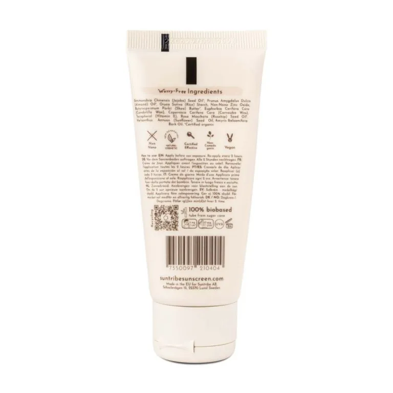 Etiqueta Crema de Día Mineral Ecológica SPF 20 sin Tinte Suntribe