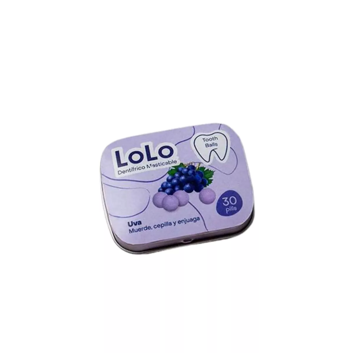 TOOTH BALLS sabor uva 20gr 30comp detalle 3