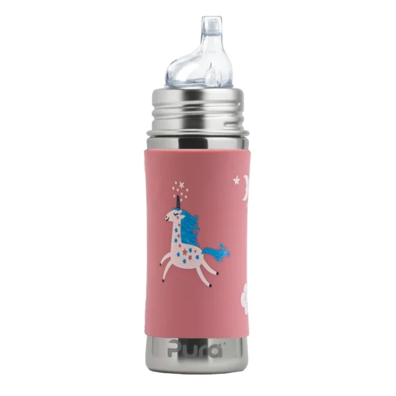 Botella de Acero Inoxidable con Boquilla 100% Sin Plástico 325 ml - Unicornio
