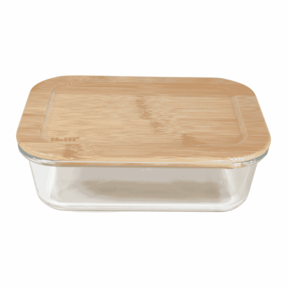 Tupper rectangular de Vidrio Borosilicato Mediano